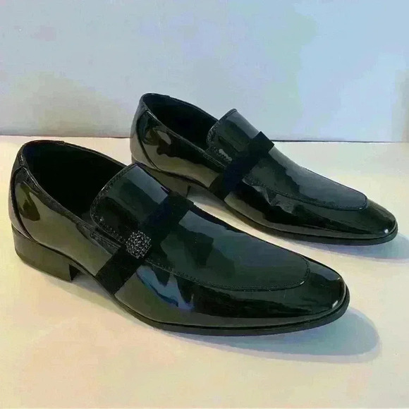 Faranzi Tuxedo Shoes Patent Leather Wedding Captoe Formal Oxford Shoes 8 NWOB - Picture 1 of 11